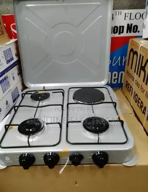 3x Gas + 1 Hotplate - Nunix Table-Top Cooker LT04-02