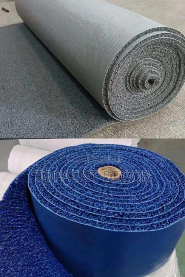 Light Grey and Blue Comfy Spaghetti PVC ANTISLIP MATS