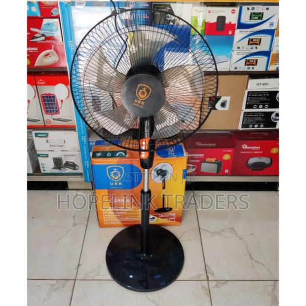 URK 16" Stand Fan, Round Base,Black - main view
