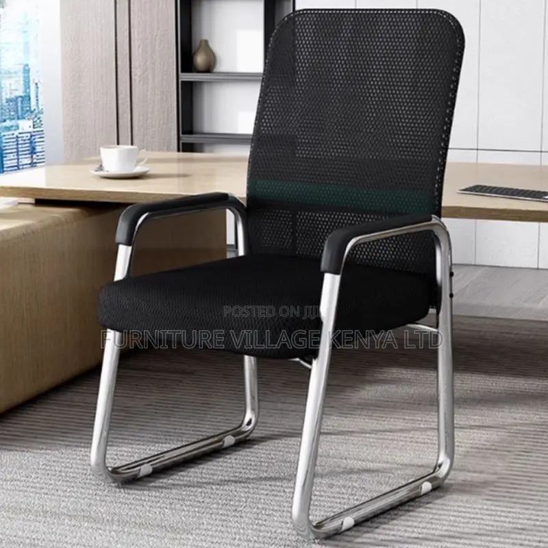 Mesh Office Chair; Conference Style Seating With Armrest