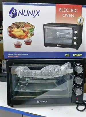 Nunix Electric Oven With Grill and Rotisserie 20 Litres
