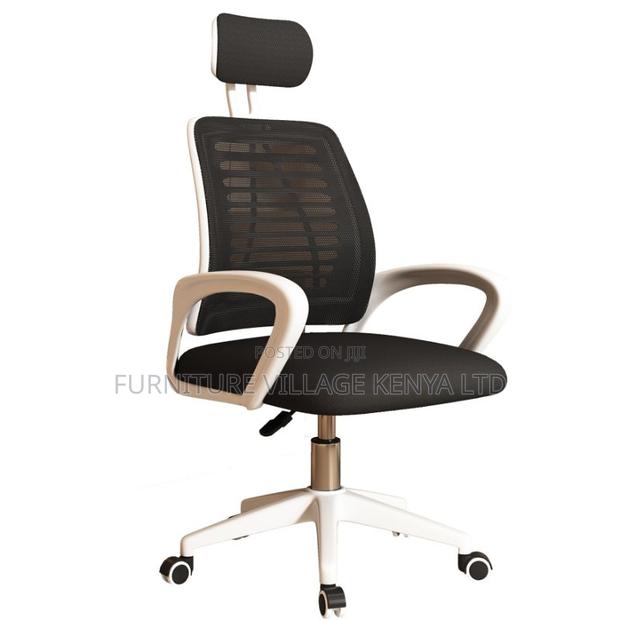 Office Desk Chairs With Lumbar Support, Adjustable Headrest - thumbnail 2