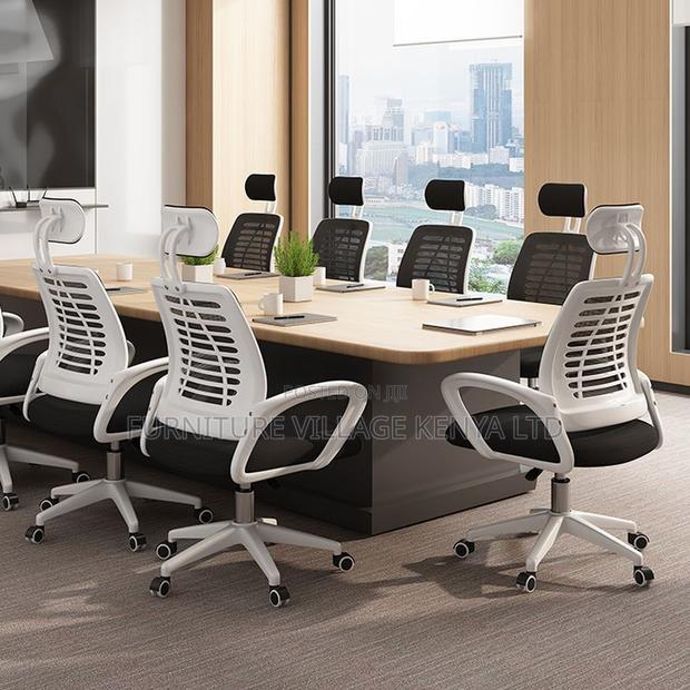 Office Desk Chairs With Lumbar Support, Adjustable Headrest - thumbnail 4