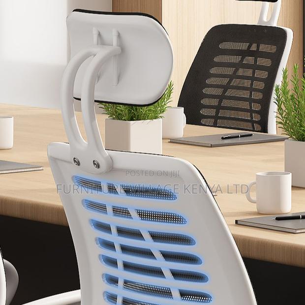 Office Desk Chairs With Lumbar Support, Adjustable Headrest - thumbnail 9