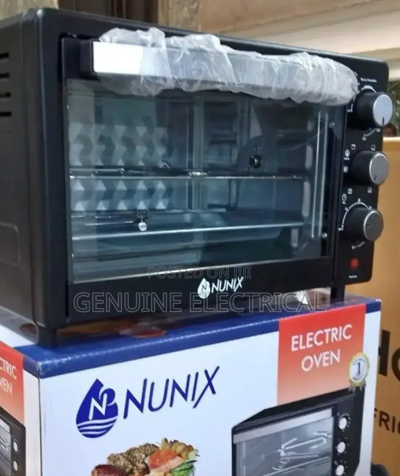 Nunix 20ltrs Electric Oven With Rotisserie and Grill-3 Knobs