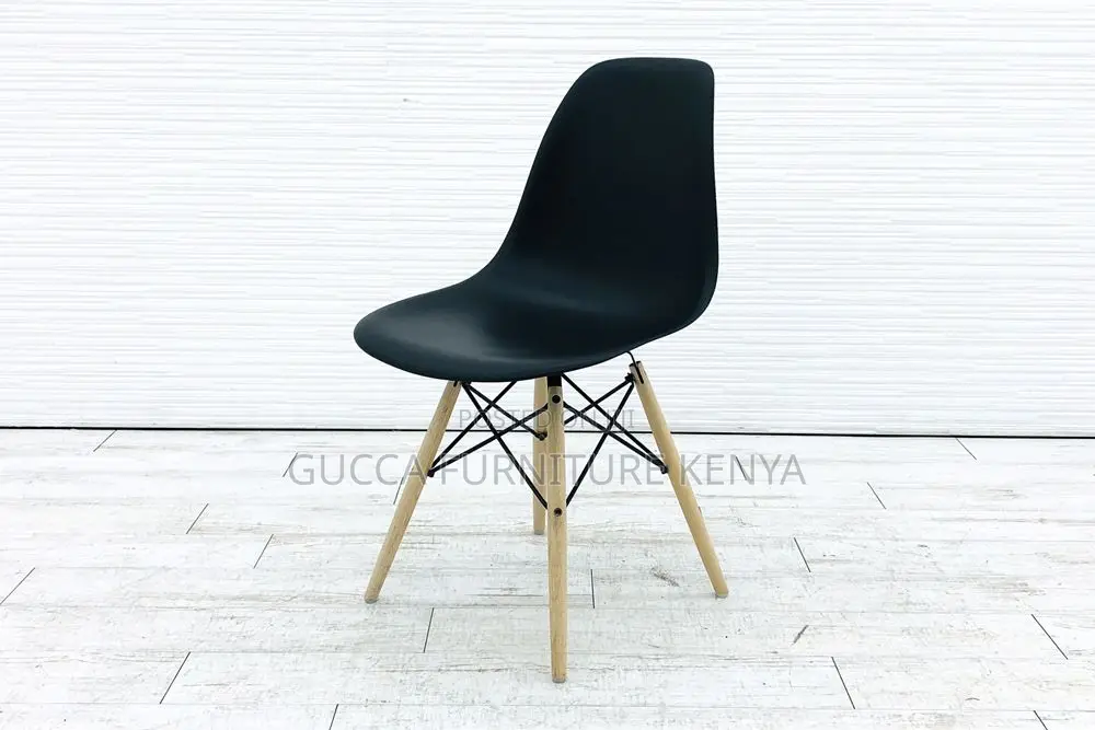 Home Chairs:Black Eames Shell Side Dining Home Office Chair