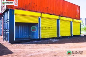 Container Stalls for Sale- Gun Metal and Yellow Color.
