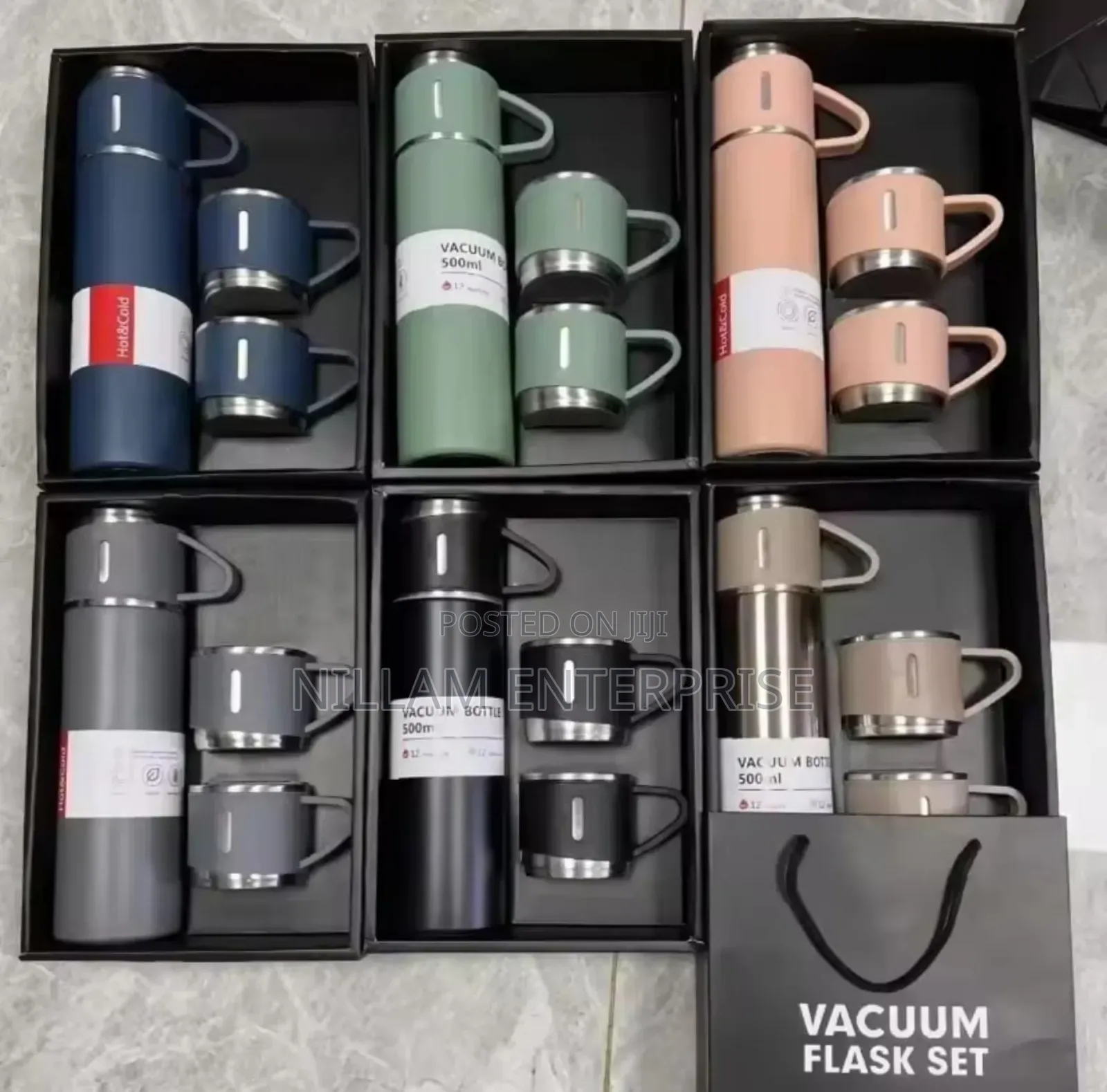 3 in 1 Vacuum Flask Set