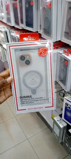 iPhone 15 Case With Magnetic Invisible Stand Translucent
