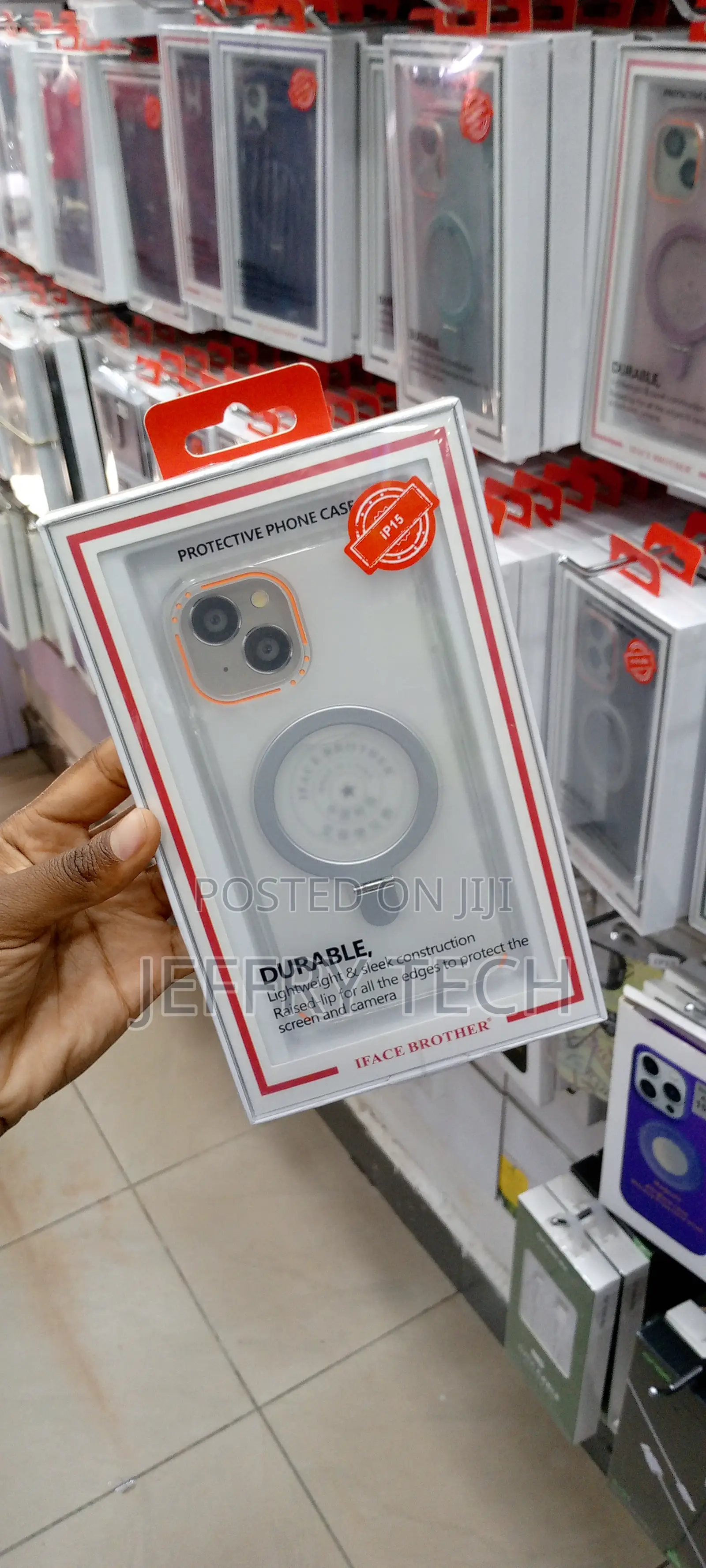 iPhone 15 Case With Magnetic Invisible Stand Translucent