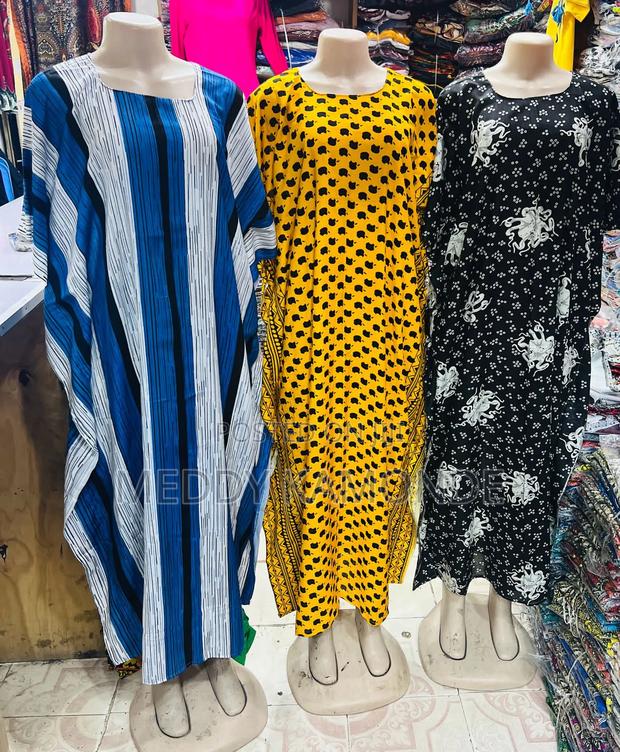 Blue/Yellow/Black Cotton Deras - main view