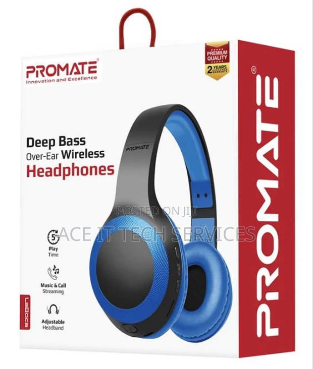 Promate Laboca Deep Bass Bluetooth Over-Ear Headphones