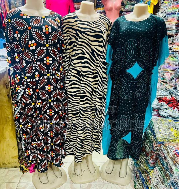 Blue/Yellow/Black Cotton Deras - thumbnail 3