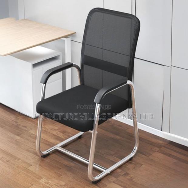 Guest Waiting Seats; Office Mesh Visitor Chair in Black