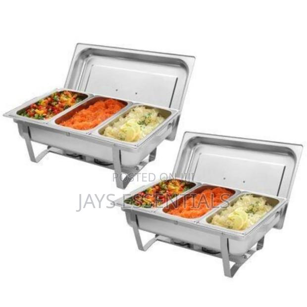 Tripple Stainless Steel Chaffing Dish : Food Warmers