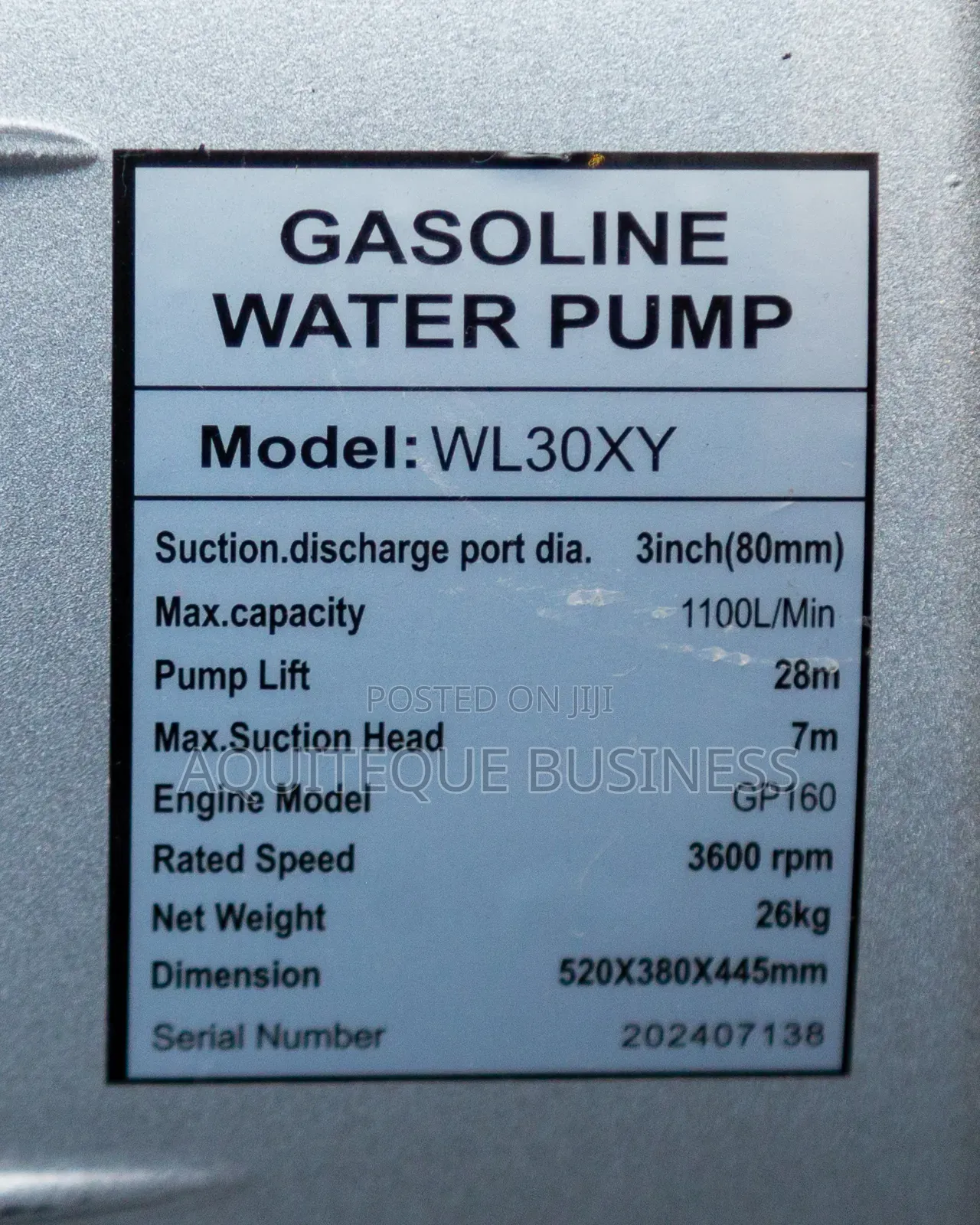 Water Pump GP 160, Honda Engine 5.5ph