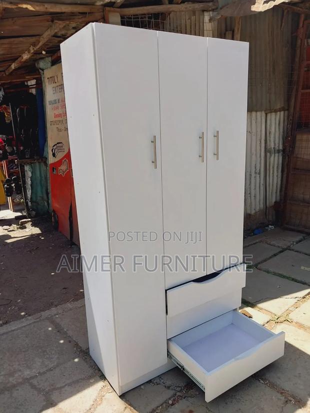 2- Door White Wardrobe