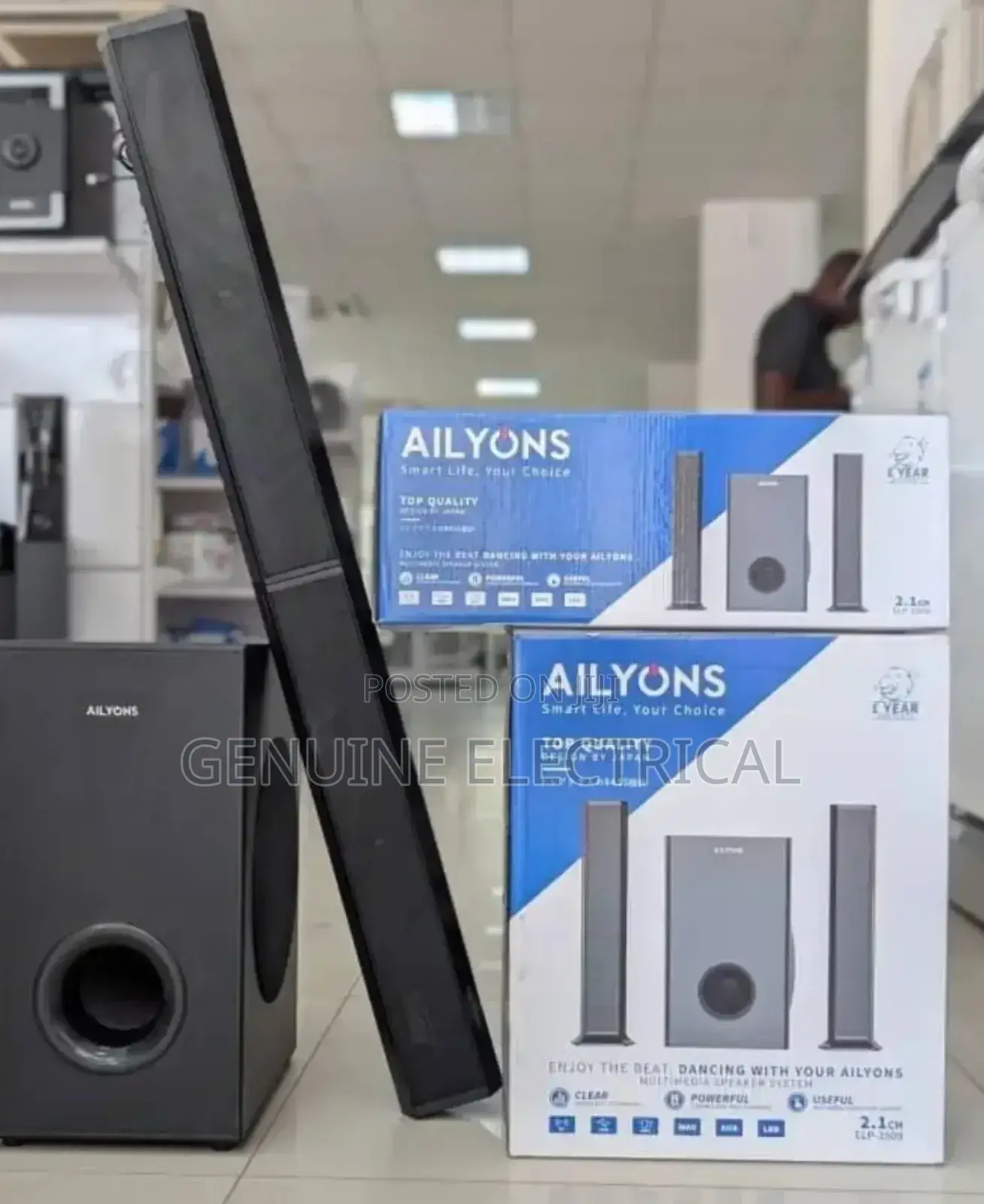 Sound Bar 2.1ch Ailyons Multimedia Speaker System
