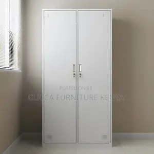 Cabinets: 2- Hinged Steel Door Filling Office Cabinet