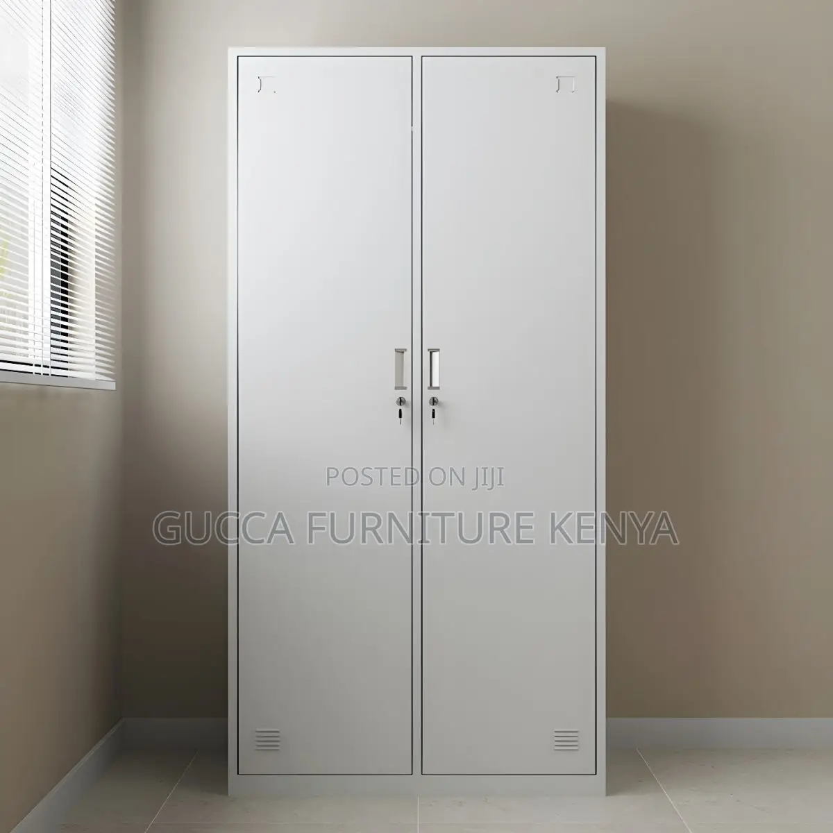 Cabinets: 2- Hinged Steel Door Filling Office Cabinet