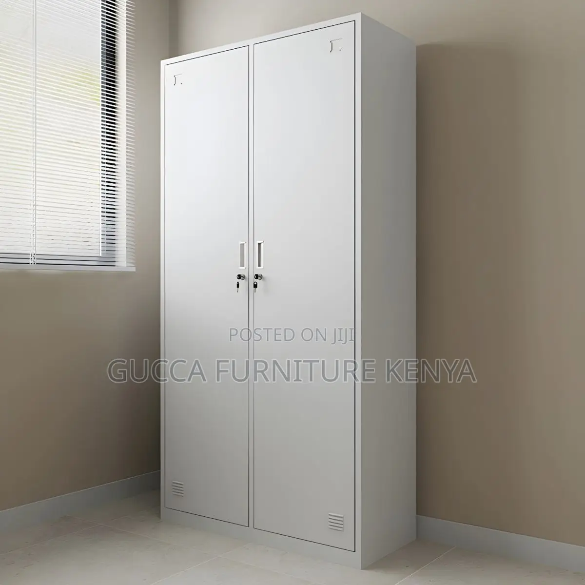 Cabinets: 2- Hinged Steel Door Filling Office Cabinet