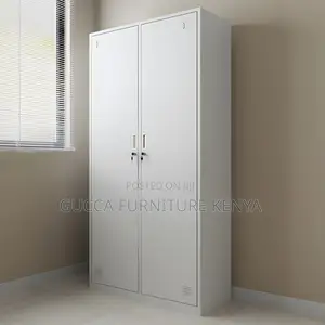 Cabinets: 2- Hinged Steel Door Filling Office Cabinet