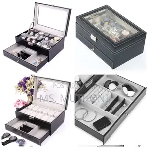 Double Layer Watch Organizer/Storage Box With Lower Compar