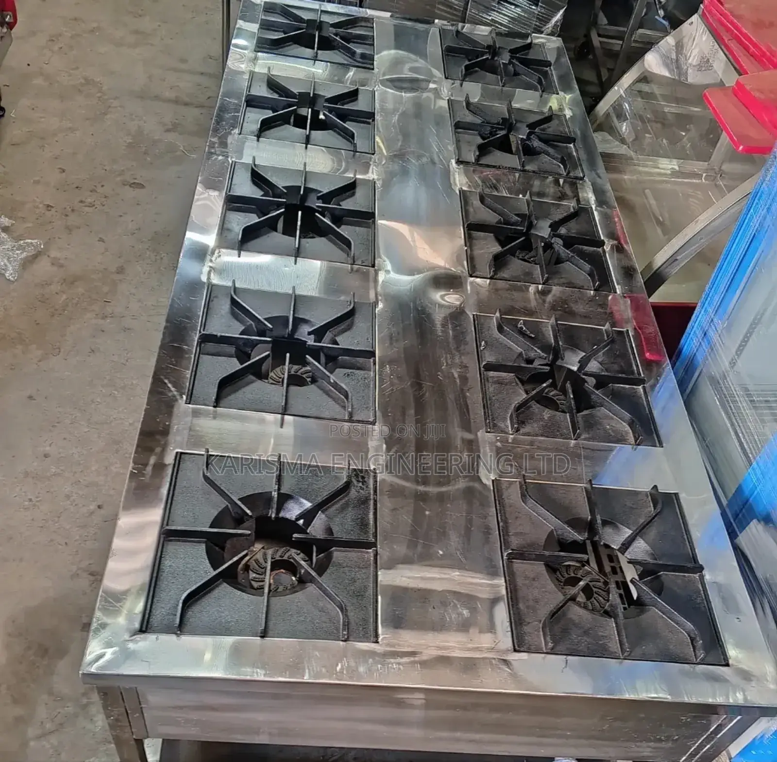 A Stainless Steel 10 Burner