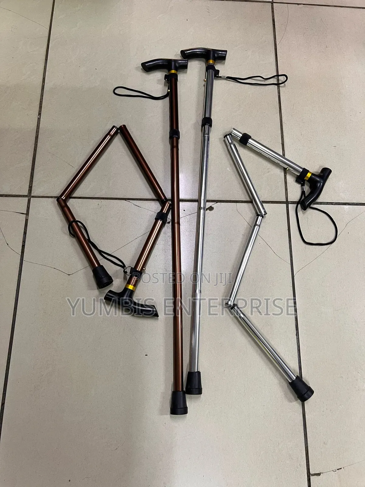 Foldable Metallic Adjustable Walking Sticks KSH 1000