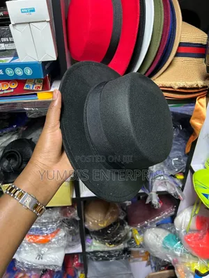 Color Black , Navy Flat Top Unisex Fedora Hats