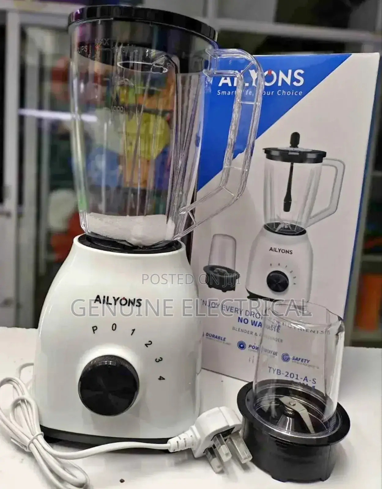 Blender With Grinder and Juicer Ailyons 2 in 1 Blender