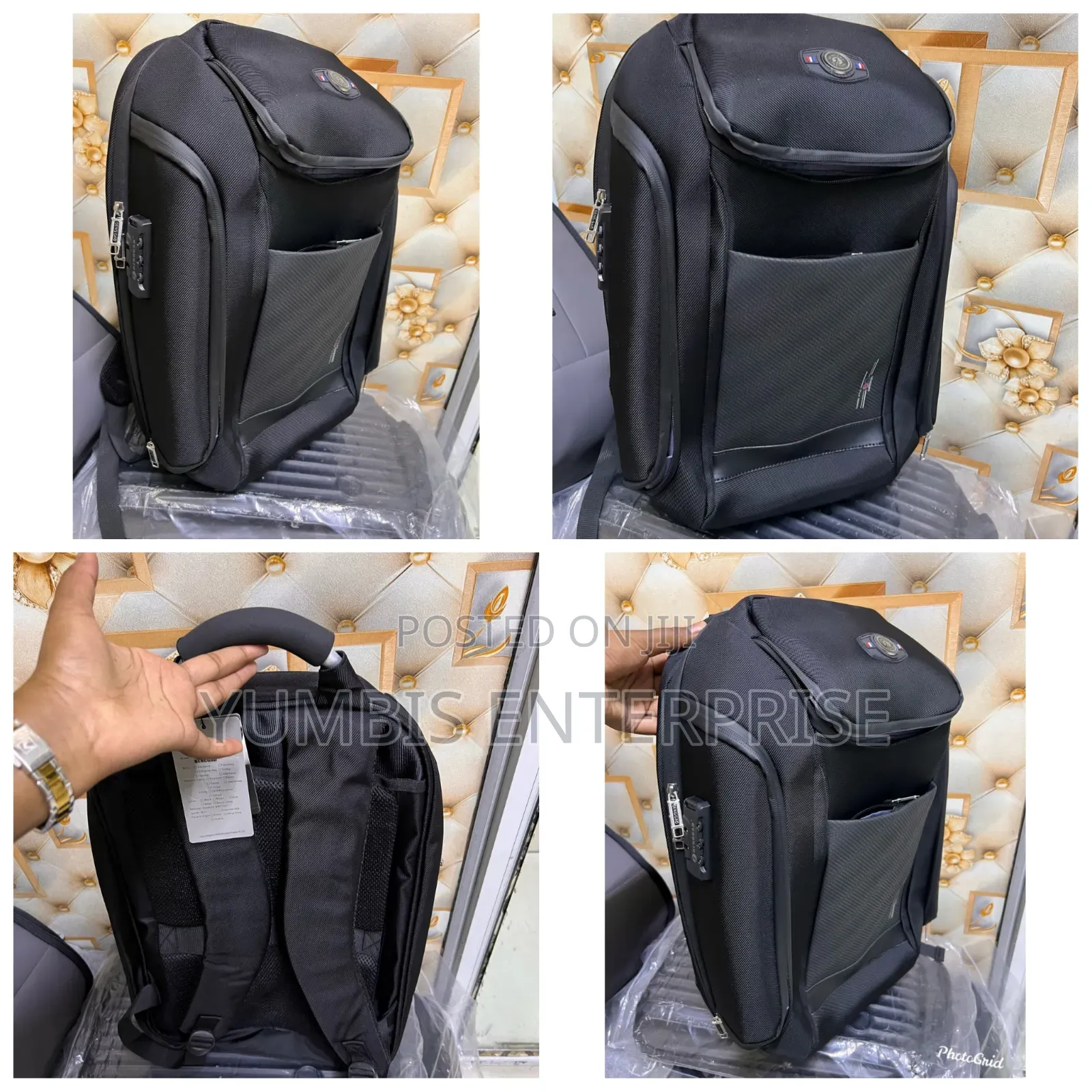 Business/Backpacks) Laptop Waterproof Multi Zips Bags