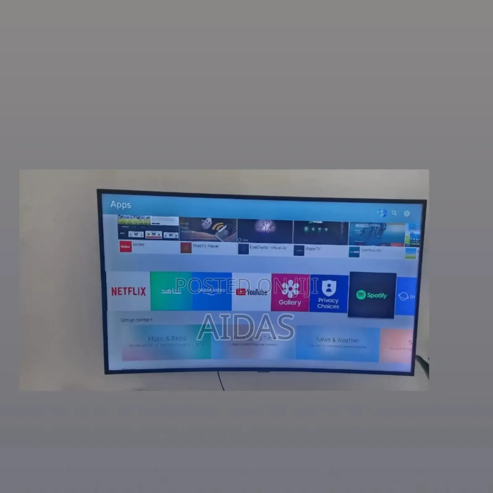 49" Samsung KU7500F Curved T.V