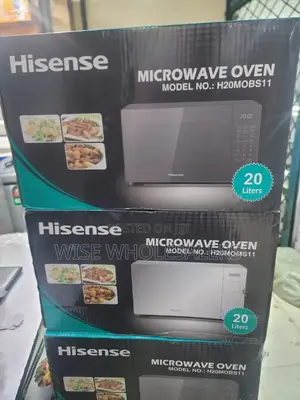 Silver And Black Hisense Digital Microwave At