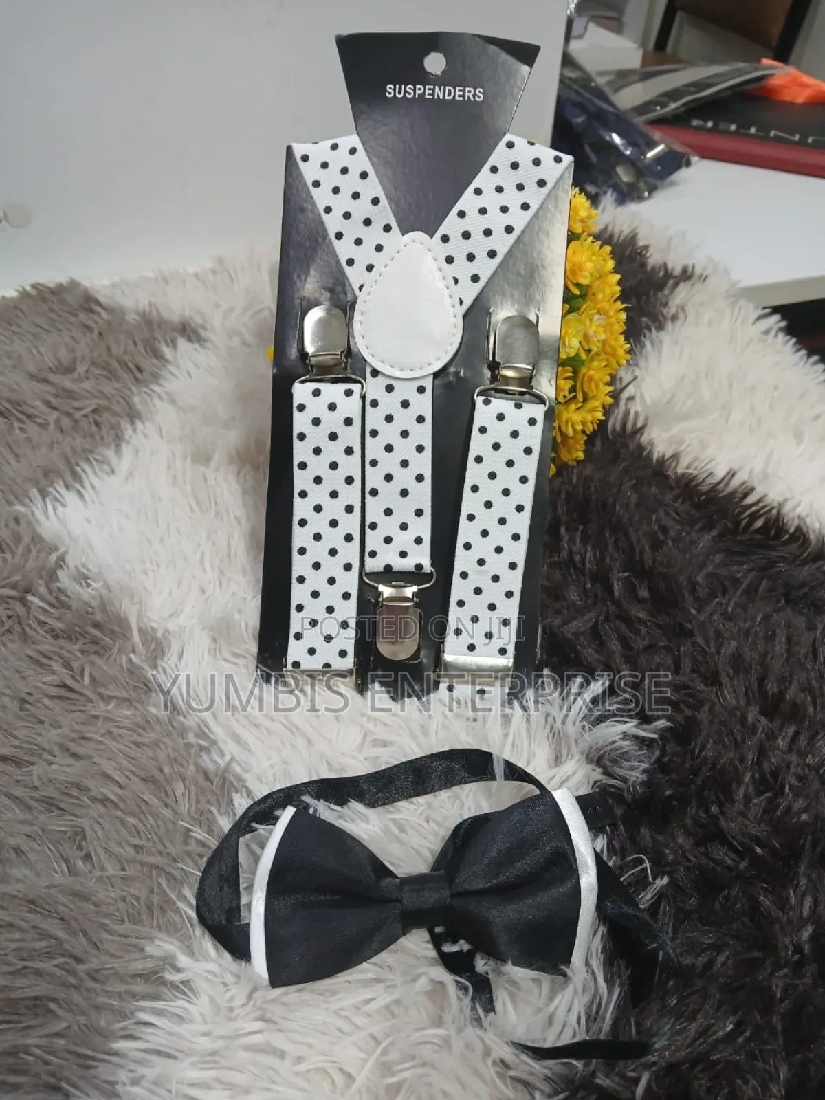 Red and White Quality Suspenders
