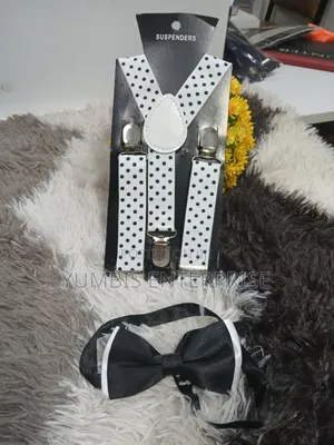 Red and White Quality Suspenders