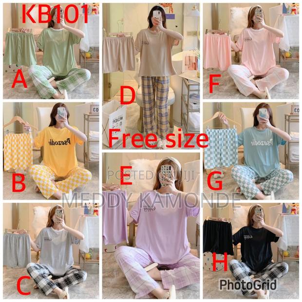 Short/Trouser/Tshirt 3pc Pajama/Sleep Wear Set - thumbnail 2