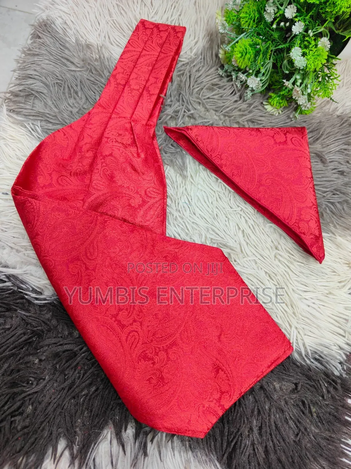 Red Cravat -Ties With a Pocket Square