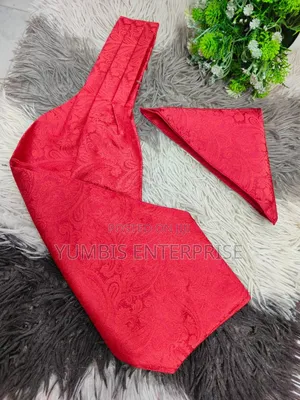 Red Cravat -Ties With a Pocket Square