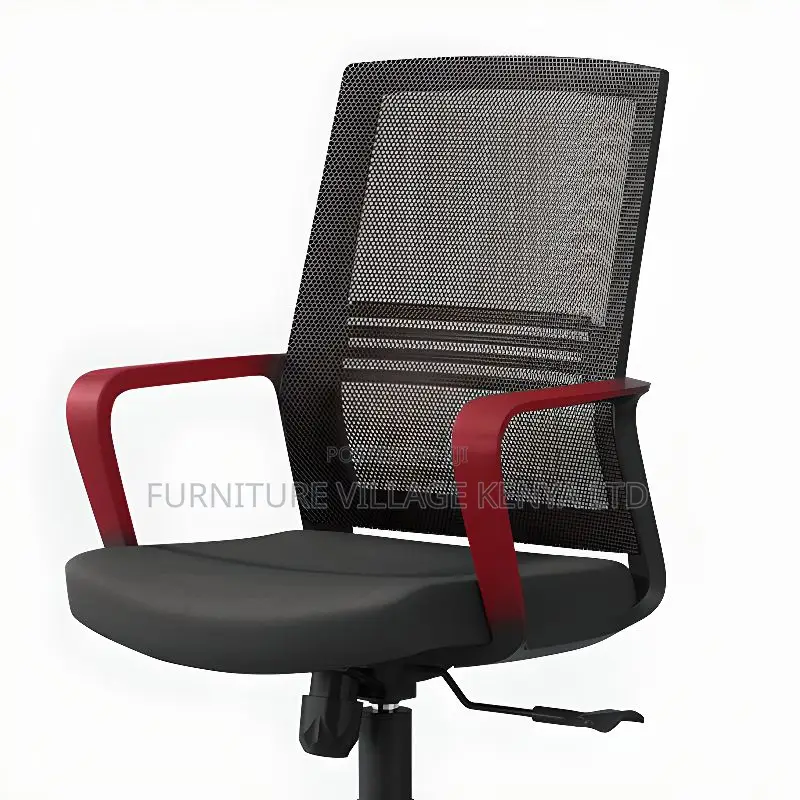 Simple Ergonomic Ink Textile Study Chair With Armrest
