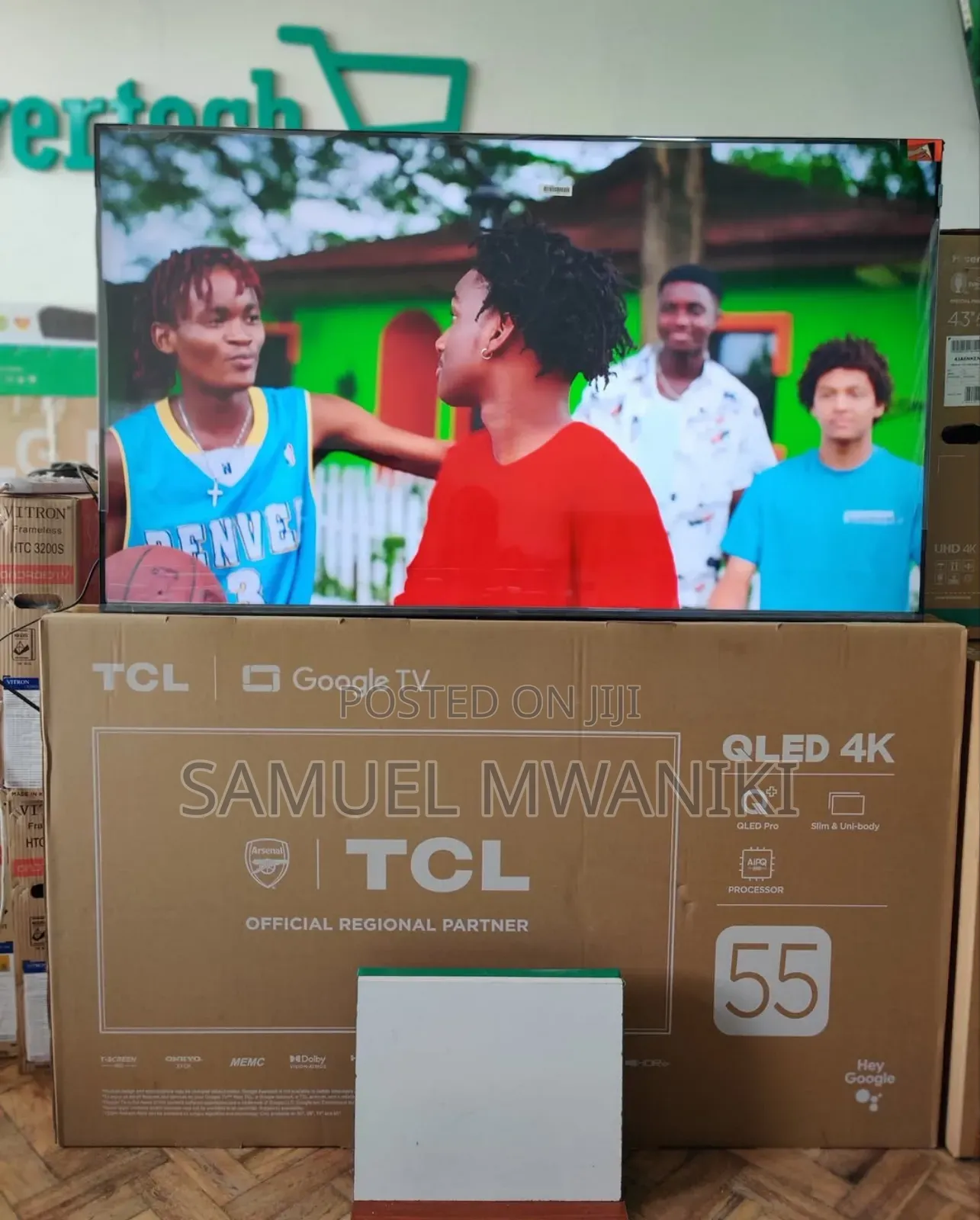 TCL 55′′ Qled Pro Uhd Google Tv Hdr10+ Frameless Screen