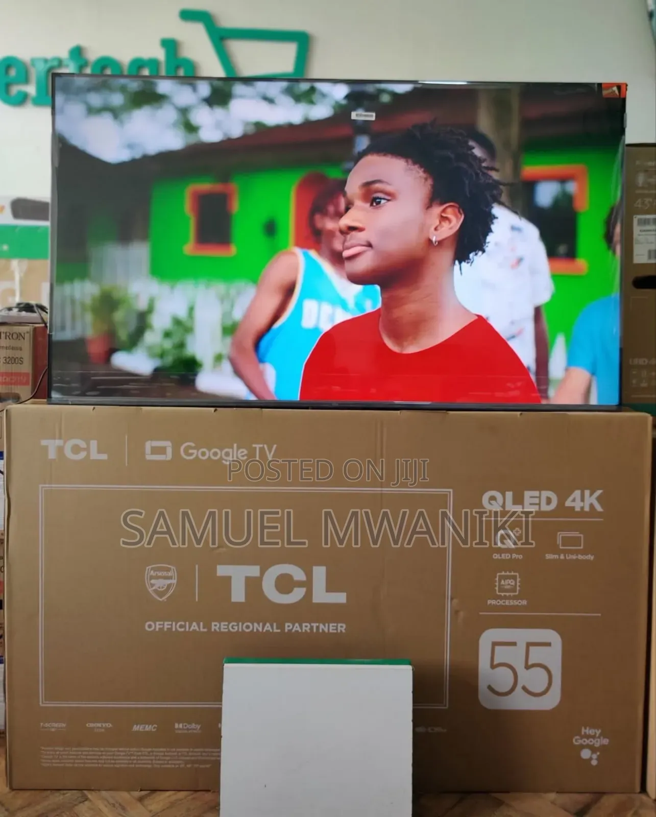 TCL 55′′ Qled Pro Uhd Google Tv Hdr10+ Frameless Screen