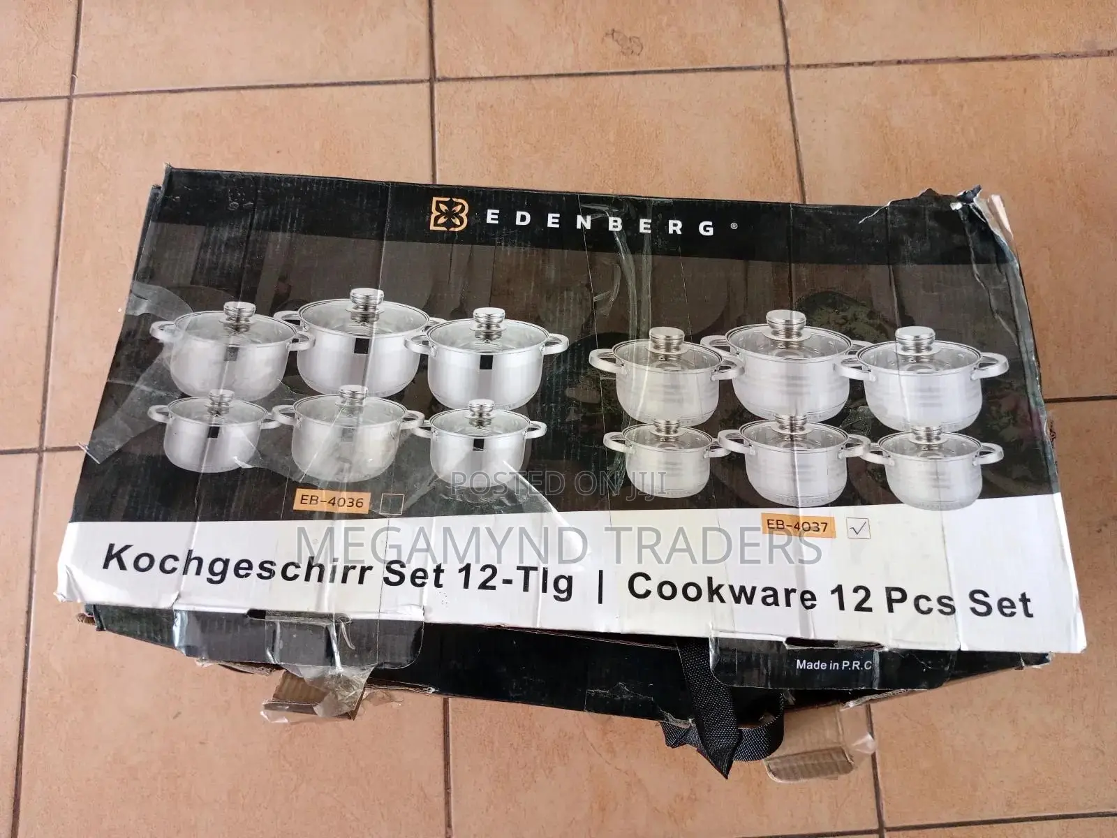 Edenberg Stainless Steel Sufuria/ 12pc Induction Sufuria