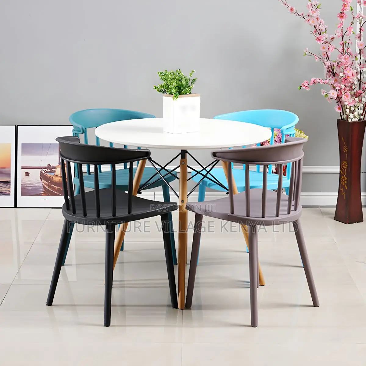 Modern Style Windsor Back Chair Dining Arm Chairs
