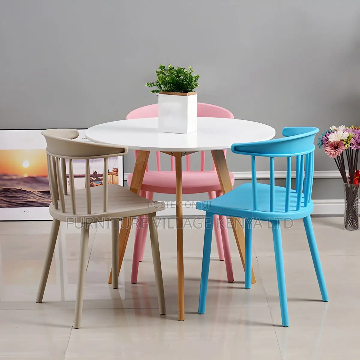 Modern Style Windsor Back Chair Dining Arm Chairs