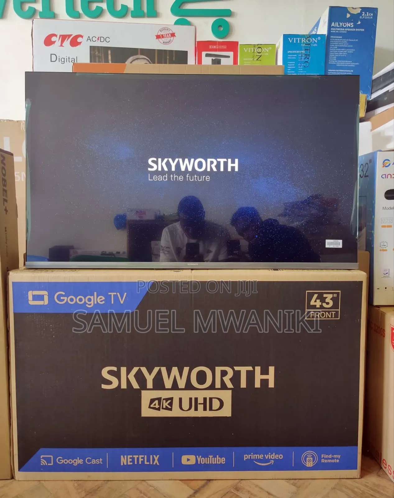 Skyworth 43′′ UHD Smart Google TV Frameless Screen Latest