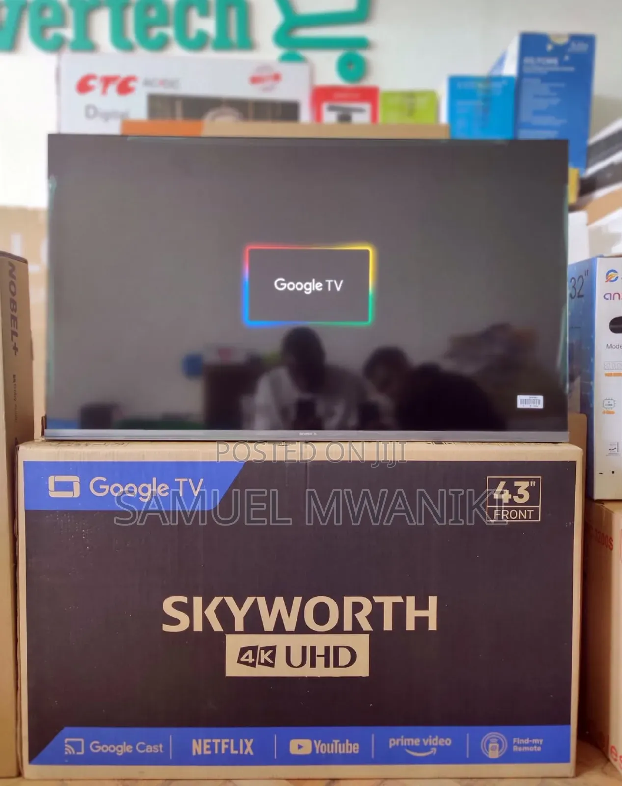 Skyworth 43′′ UHD Smart Google TV Frameless Screen Latest