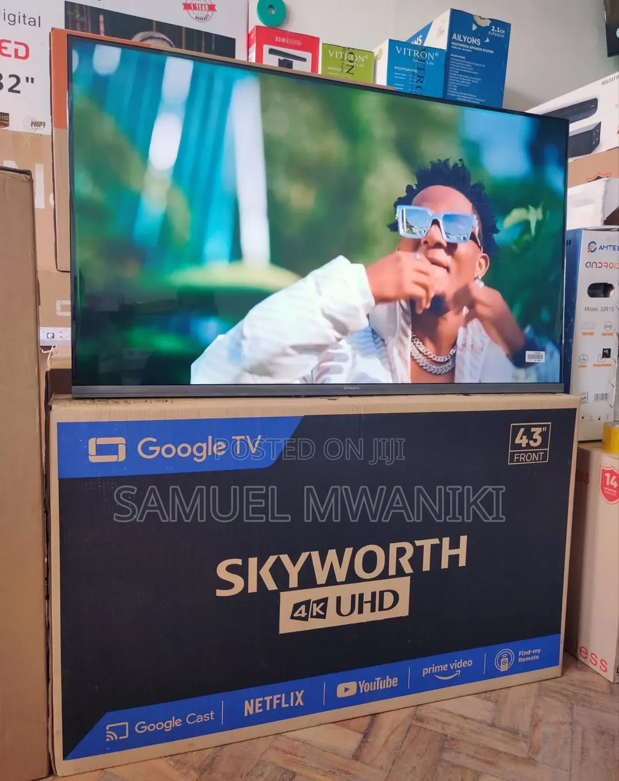 Skyworth 43′′ UHD Smart Google TV Frameless Screen Latest