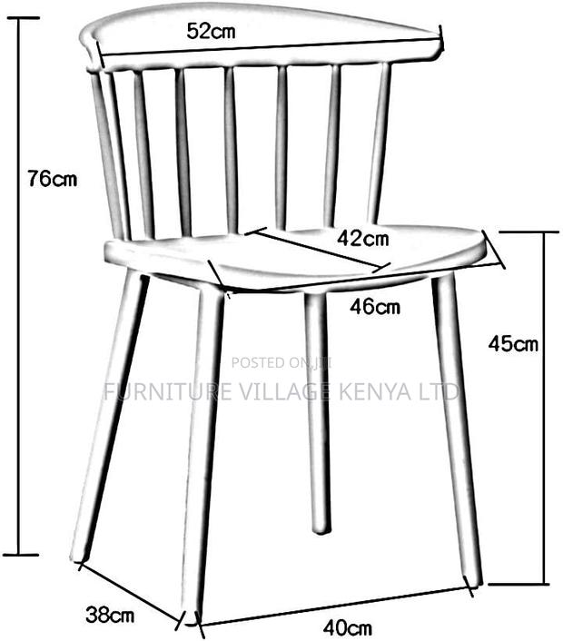 Plastic Dining Seat - Home Modern Minimalist Chair - thumbnail 3
