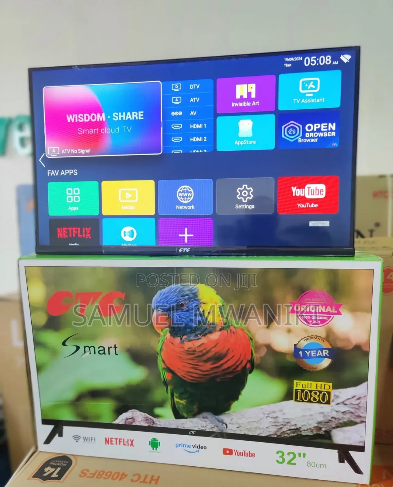 CTC 32" TV FHD Bluetooth Enabled Smart Android TV, Netflix